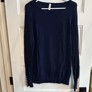 Zenana Outfitters Deep Blue Knit Top
